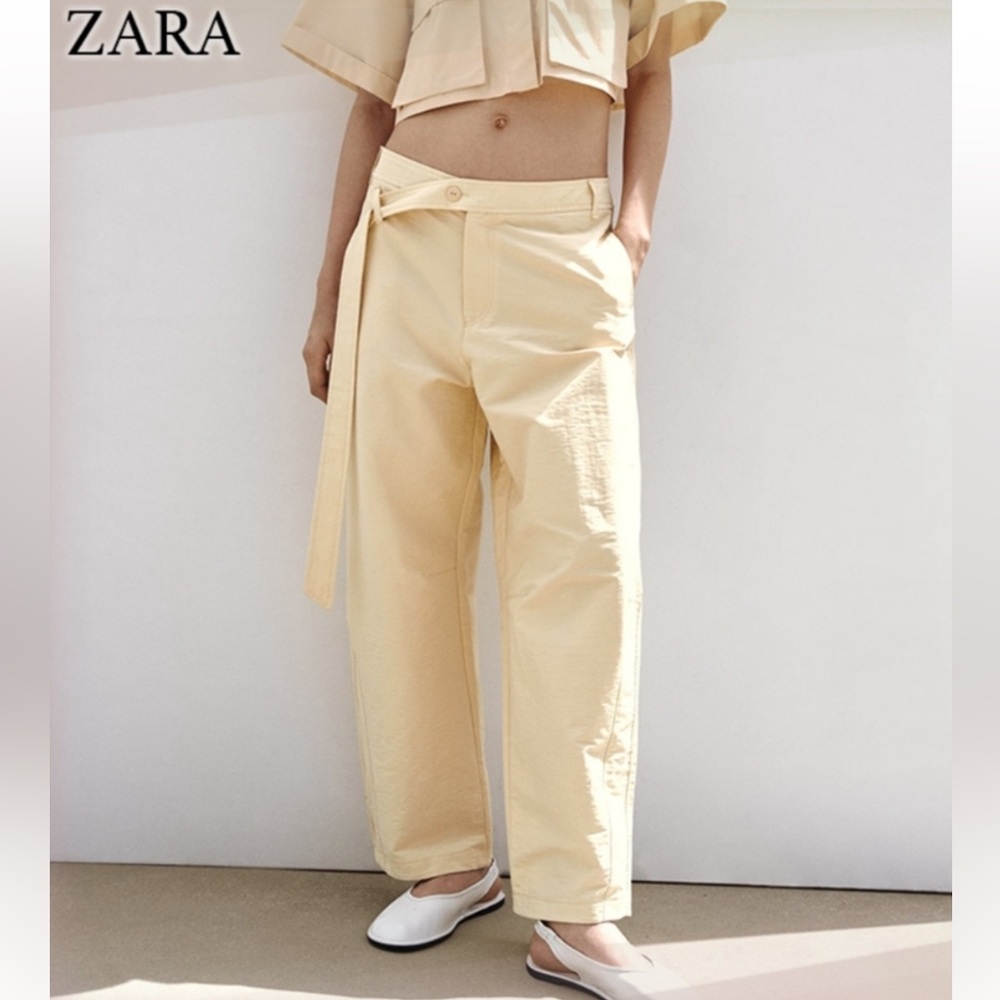 NWT Zara Barrel Trousers